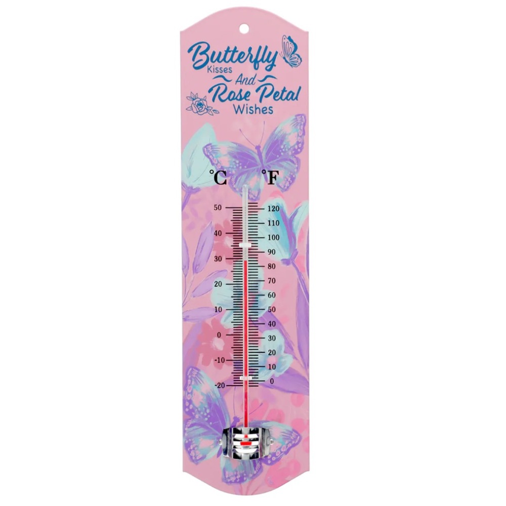 New “Butterfly Kisses”… Garden Collection Metal Thermometer, 12.5-in. (A)